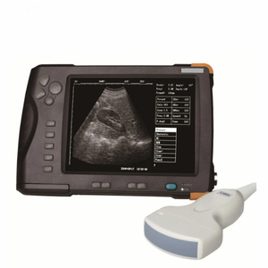 Scanner portátil de máquina de ultrassom preto e branco para veterinário