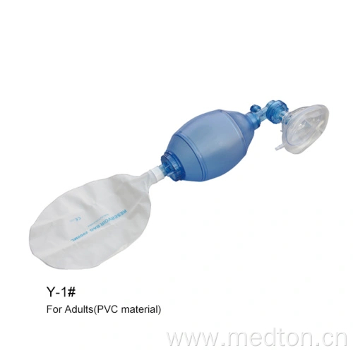 Reanimador manual de PVC descartável médico e sem látex